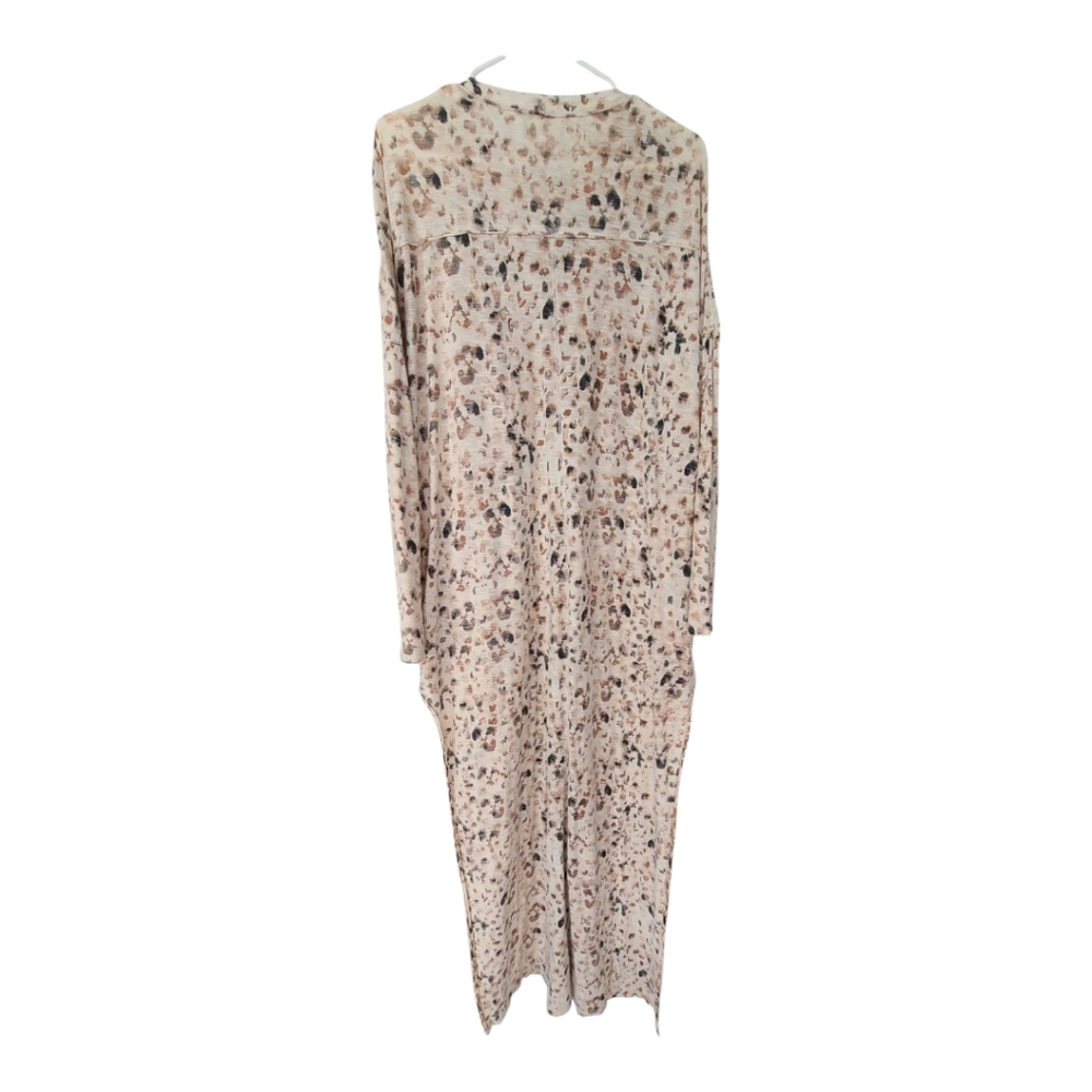 Free People Intimately Animal Print Maxed Out Maxi Top Dress Robe Duster SMALL - Picture 8 of 16